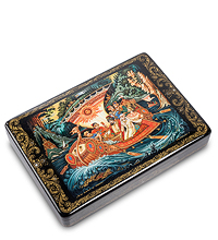 ШК-30/54 Шкатулка Холуй "Из-за острова на стрежень.." худ. Романова Е.