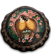 ШК-30/64 Шкатулка Холуй "Влюбленные птички" Юсов