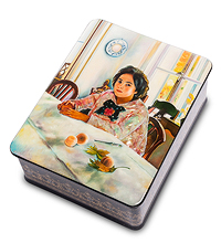 ШК-35/15 Шкатулка Федоскино "Девочка с персиками" исп. Зимин А.