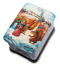 ШК-25/18 Шкатулка Федоскино "По щучьему Велению" Лавров