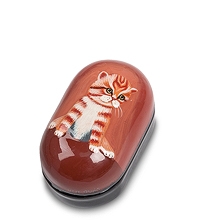 ШК-70/20 Шкатулка Федоскино "Котенок" 6,0x3,5 исп.Федяева