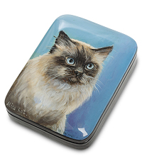 ШК-10/48 Шкатулка Федоскино "Кот"