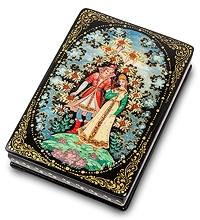 ШК-75/ 4 Шкатулка Холуй "У рябины" исп. Иванов