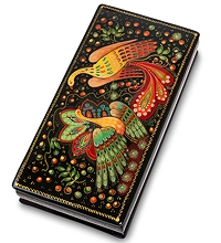 ШК-75/13 Шкатулка Холуй "Жар-птицы" исп. Петров