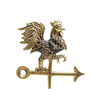 AM-1413 Фигурка "Флюгер Петух к башне" (латунь, янтарь)