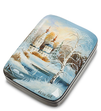 ШК-10/56 Шкатулка Федоскино "Часовенка" исп. Котова