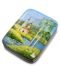ШК-10/57 Шкатулка Федоскино "Часовенка" исп. Котова