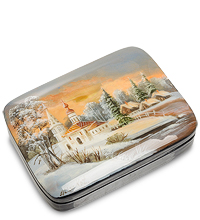 ШК-10/58 Шкатулка Федоскино "Часовенка" исп. Котова