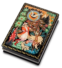 ШК-75/ 7 Шкатулка Палех "Жар-птица" исп. Серов