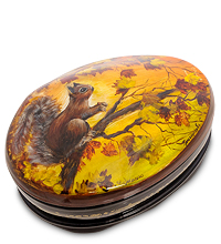 ШК-10/60 Шкатулка Федоскино "Белка" исп. Григорьева С.