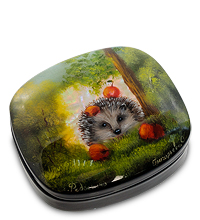 ШК-10/74 Шкатулка Федоскино "Ежик"