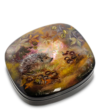 ШК-10/77 Шкатулка Федоскино "Ежик"