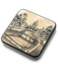 ШК-40/24 Шкатулка Федоскино "Санкт-Петербург" исп. Бударгин