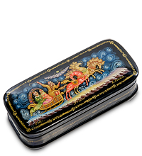 ШК-16/21 Шкатулка Палех "Тройка"