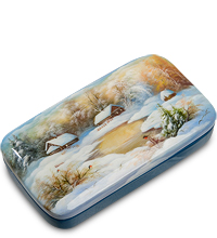 ШК-20/21 Шкатулка Федоскино "Зима" исп. Стриж К.