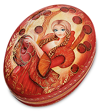 ШК-17/ 2 Шкатулка "Любава с яблоками" исп. Ермакова