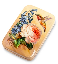 ШК-65/ 4 Шкатулка Федоскино "Колибри" исп. Гаврилов