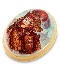 ШК-65/ 8 Шкатулка Федоскино "Жизнь-игра" исп. Данченко