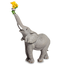 ED-342 Фигурка "Слон с цветами"