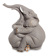 ED-344 Фигурка "Пара слонов и совенок"