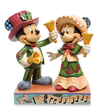 Disney-4051976 Фигурка "Микки и Минни Маус с колокольчиками (С Рождеством!)"