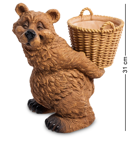GG-4487 LG Кашпо "Медведь с корзиной" (Sealmark)